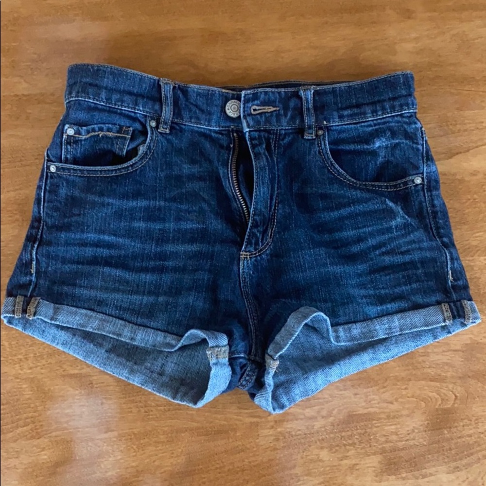 Blue denim short